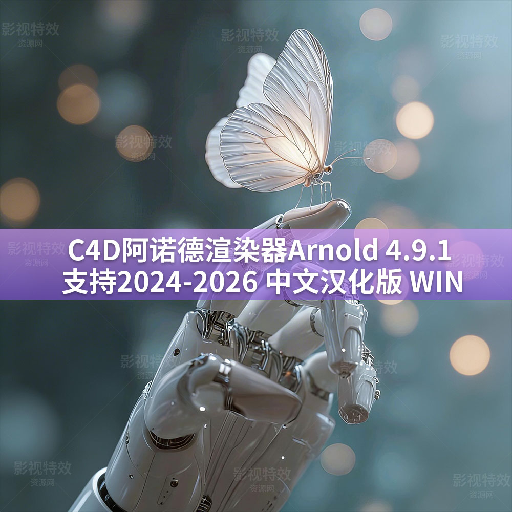 中文汉化版-C4D阿诺德渲染器Arnold 4.9.1 支持2024-2026