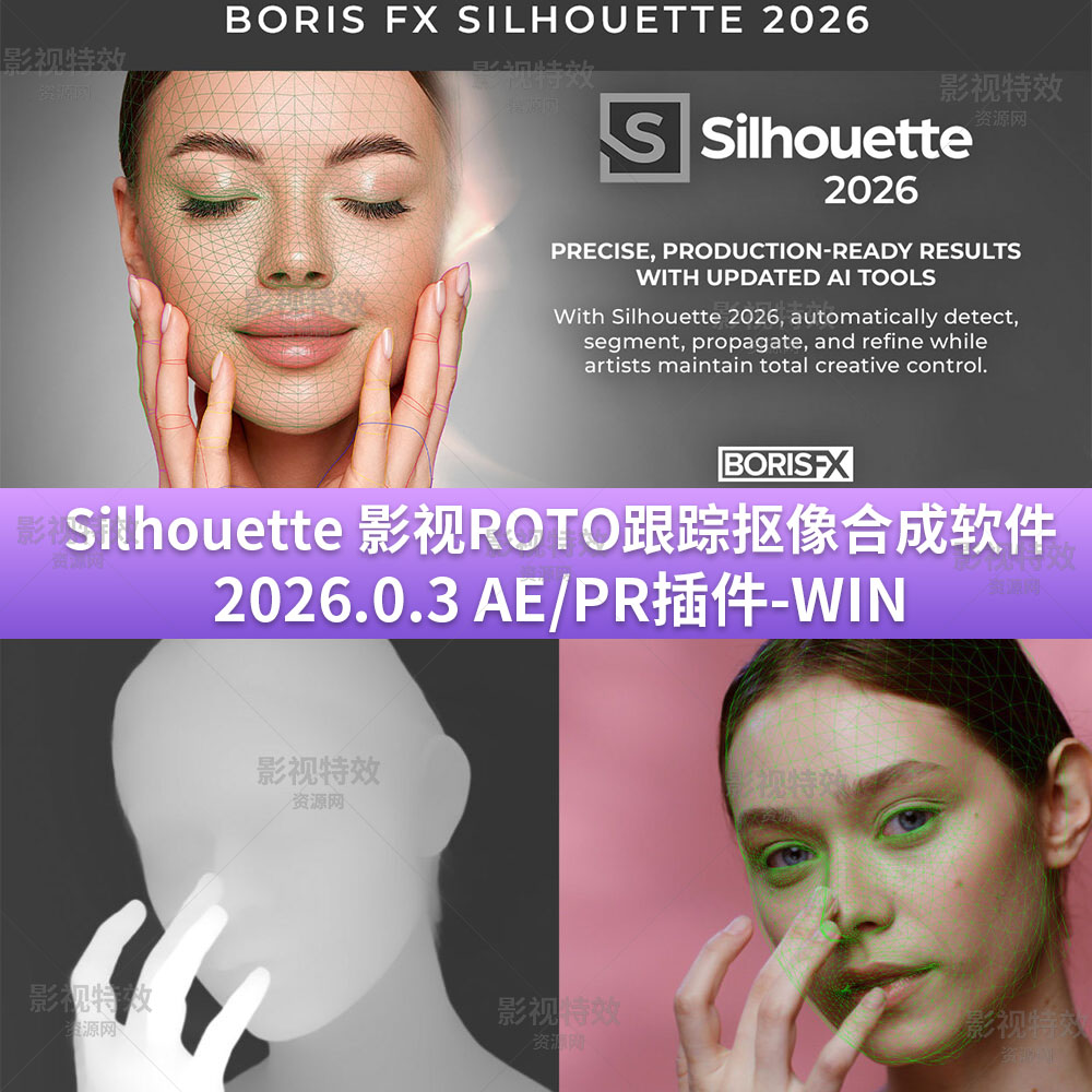 Silhouette 影视ROTO跟踪抠像合成软件 2026.0.3 AE/PR插件-WIN